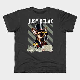 Just Relax, rich dog Kids T-Shirt